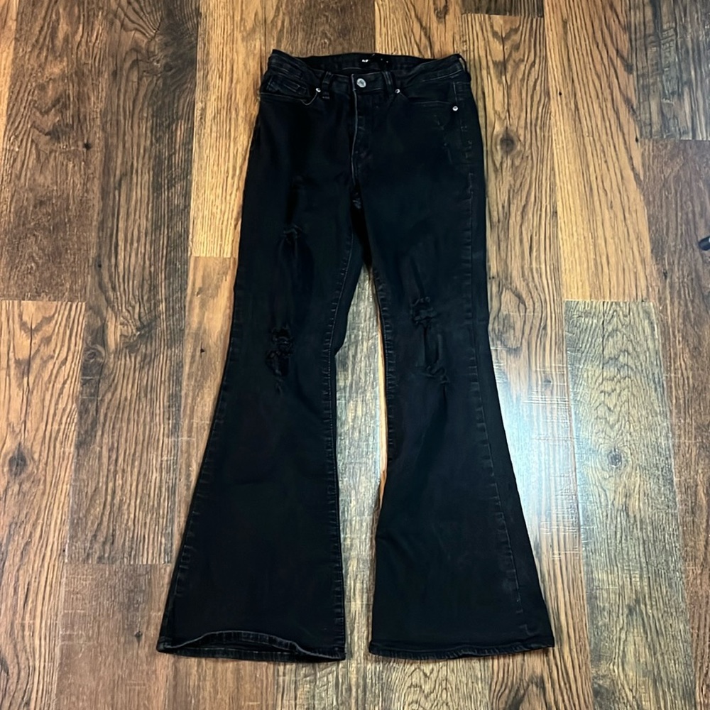 Almost Famous black distressed flare Jeans